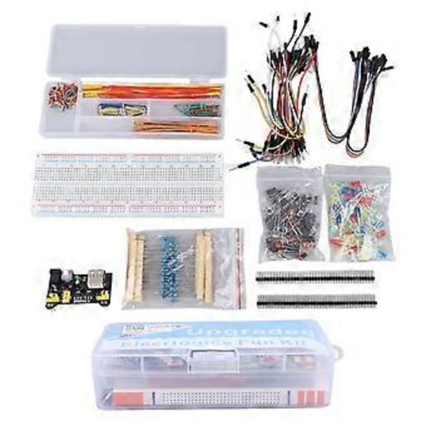 Elektronik Kit Startpaket Roligt Sortiment Utvecklingskomponent Kondensatorer Motstånd Transistorer Dioder för R3