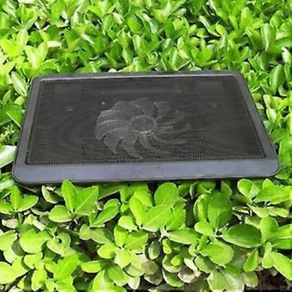 Laptop Kjølematte, Stativ Chill Mat med 1 Blå LED-vifte, Passer 12-14 Tommer