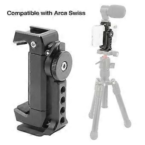 Metall Mobiltelefon Stativfeste Smartphone Holder Adapter M/ Cold Shoe Arca for 15 14 13 12 11 X XR