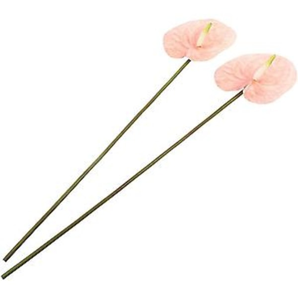 2 stk. Kunstig Anthurium Buket Til Hjem R Brude Bryllup Fl Arranme