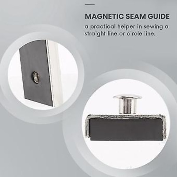 6 kpl Magneettinen Saumaohjain Ompelukoneen Saumamitta Ompelumitta Magneettinen Ohjain Mg1 Useimpiin Ompelukoneisiin