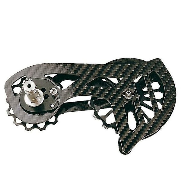 Växelförare bak för racercykel, kompatibel med Shimano 8000 8050 8070 9170 9150 9100, kolfiber, 17t remskiva, svart