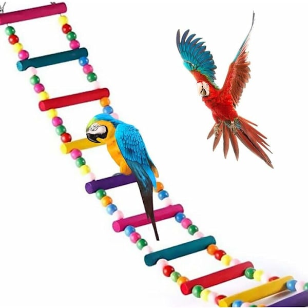 Bird Toys for Parrot, Ladder, Swing, Rainbow Bridge Training for Parrots, Parakeets, Conures, Cockatoo