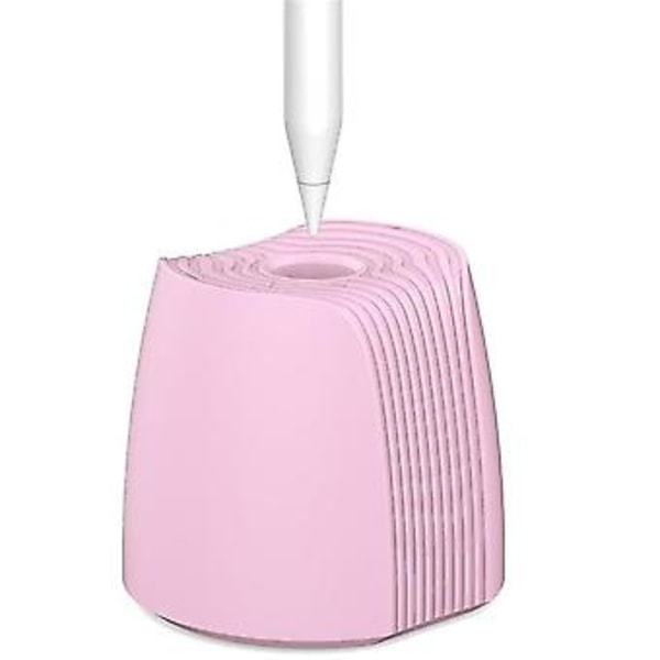Bärbar Stylus Pen Laddningsstation Tillbehör Ställ Silikon Förvaring Laddare Hållare För 1/2-rosa