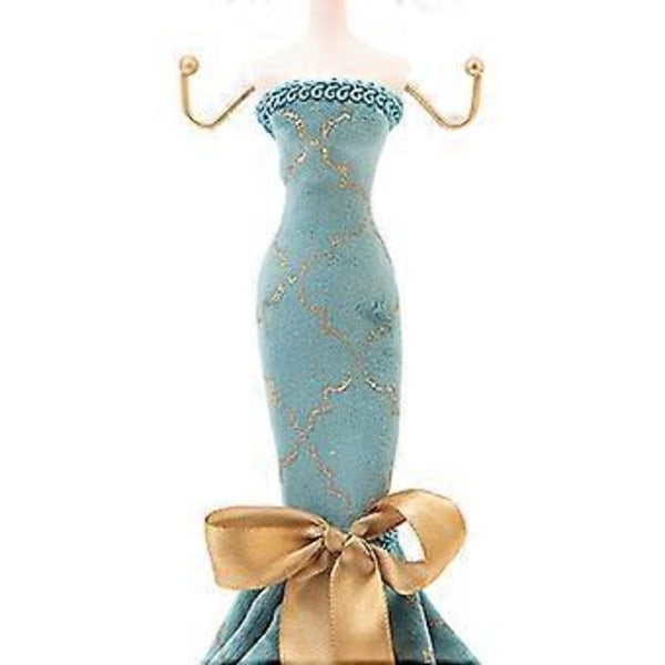Retro Smyckesställ - Utsökt Påfågelblått Ställ för Hem eller Butik, Elegant Figurställ