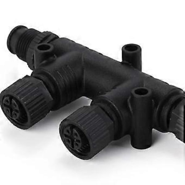 NMEA 2000 T-kobling 4 Port 5Pin M12 Gjenge IP67 NMEA 2000 (N2k) (T-stykke) T-kobling for