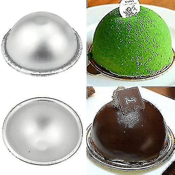 Hemisfære 3d aluminiumsball sfærekakform sukkerkunst bakeware dekorasjonsform
