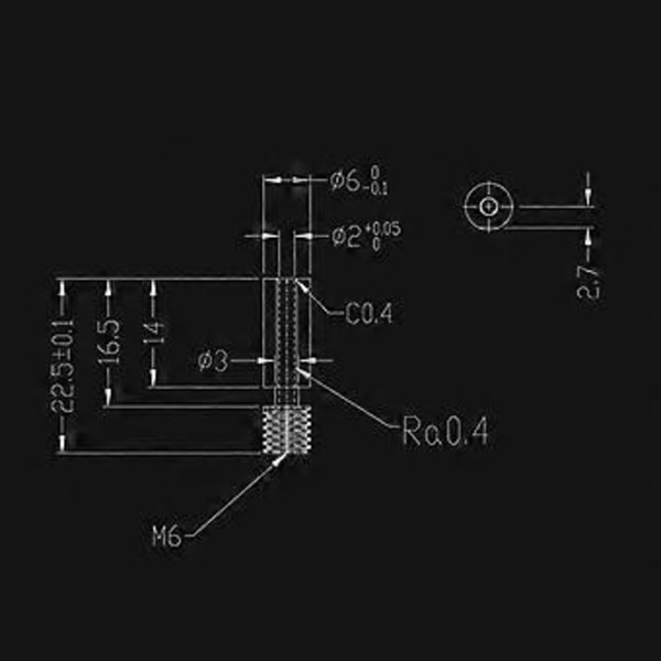 H2 TC4 1,75 m Heatbreak ruostumattomasta teräksestä titaaniseoksesta kurkkuun H2-ekstruuderille VS Titan MK8 Hotend Ender3 V2 3D-tulostimelle