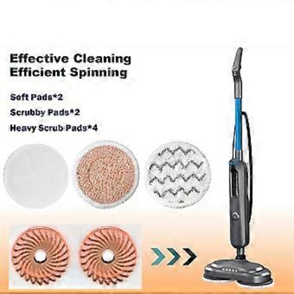 8 kpl 3897A Korvaavat Pyörivät Höyrymoppityynyt SmartSteam Scrubbing 3897A, 3712, 3712W -mopiin