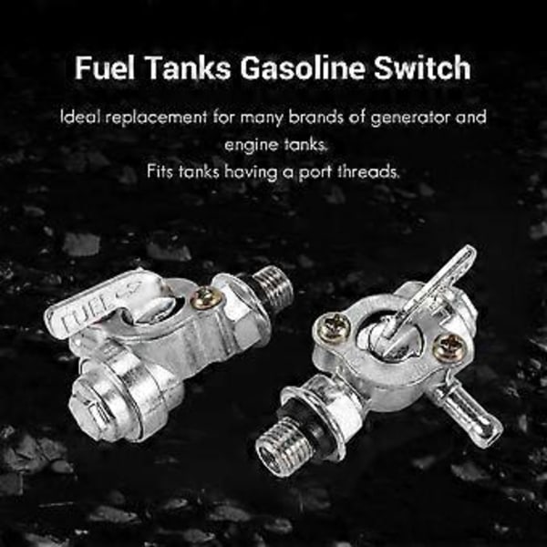 2X Universal Benzinhane Benzin Kontakt til Generator Benzinmotor Brændstoftanke