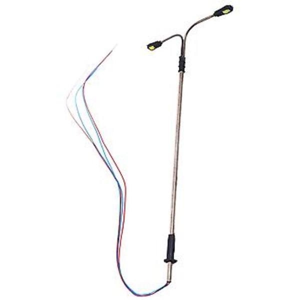 2led 1:100 Skala Gadelampe Landskab Mini Lygtepæl Til Sandbord Model Lygtepæl Til Togbane