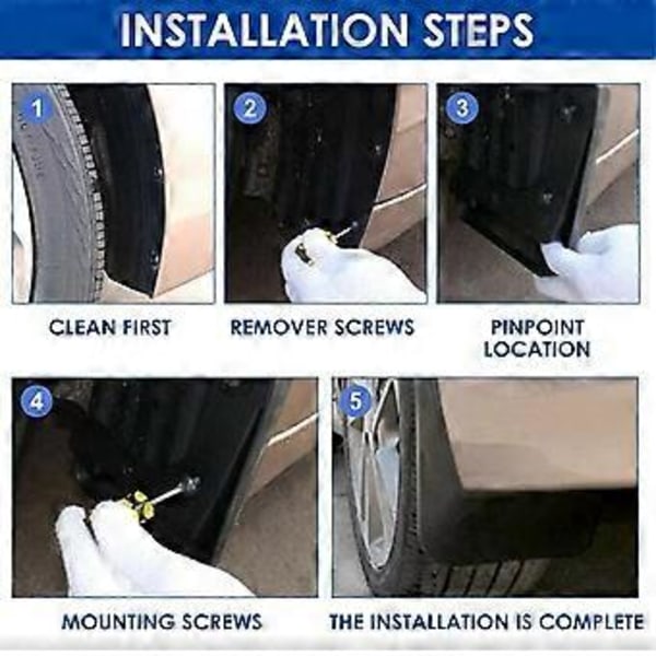 4 ST Bil Stänkskydd Mud Flaps Splash Mud Guard för W205 C-Klass 2015-2020 C180 C200 C300