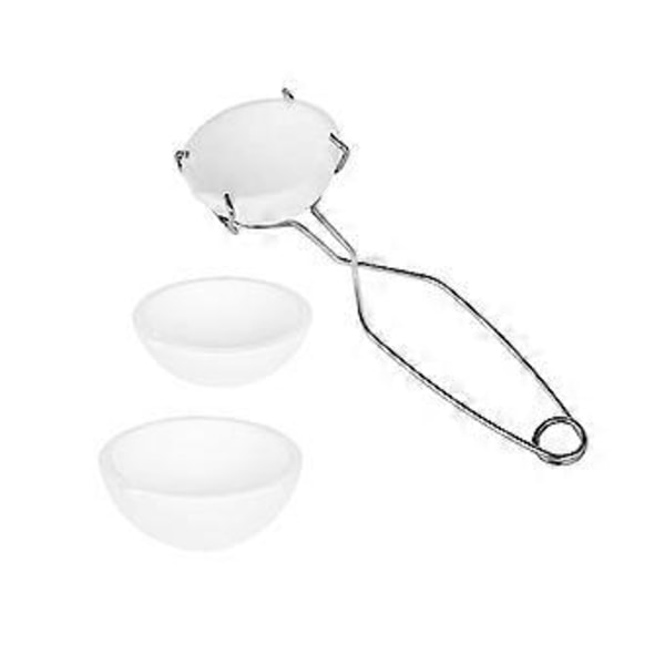 4 Delar Små Smältande Keramiska Degel Skål Kopp Set Smältning Guld Silver Koppar Med Piska Tång Handtag 2a