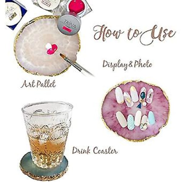 Resin Neglekunst Palette, Neglelak Farve Blandingspalette Neglemaleri Display Bakke Negle DIY Forsyninger (hvid)