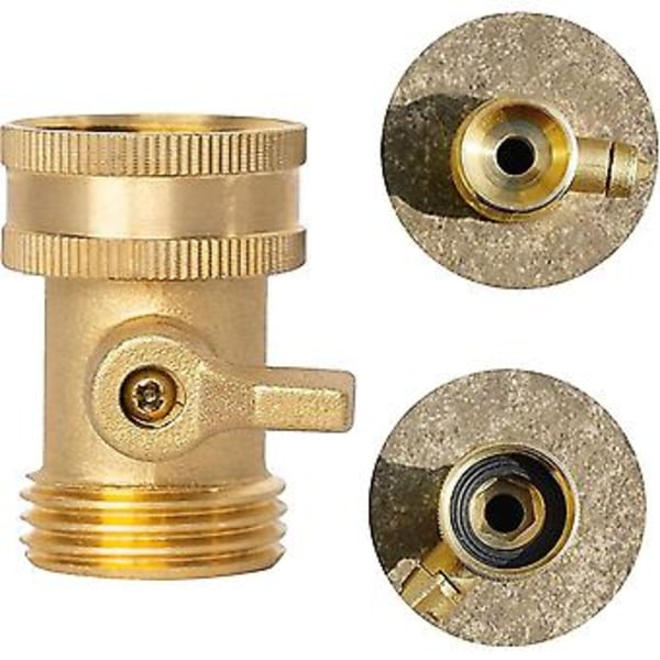 Messing Hageslange Stengeventil, Kraftig 3/4 Tommers Solid Messing Hageslange Stengeventil Med 4 Ekstra Gummiskiver (4)