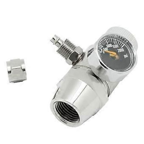 Akvarium CO2 Regulator 2000psi Tryckmätare för 6mm Sugrör 5/8-18UNF