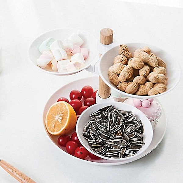 Avtakbart fruktfat, konfektfat, firelags tørket fruktfat
