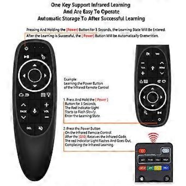 G10S Pro Röststyrning 2.4G RF Trådlös Luftmus Gyroskop Trådlös Smart Fjärrkontroll Bakgrundsbelyst För Android TV Box PC