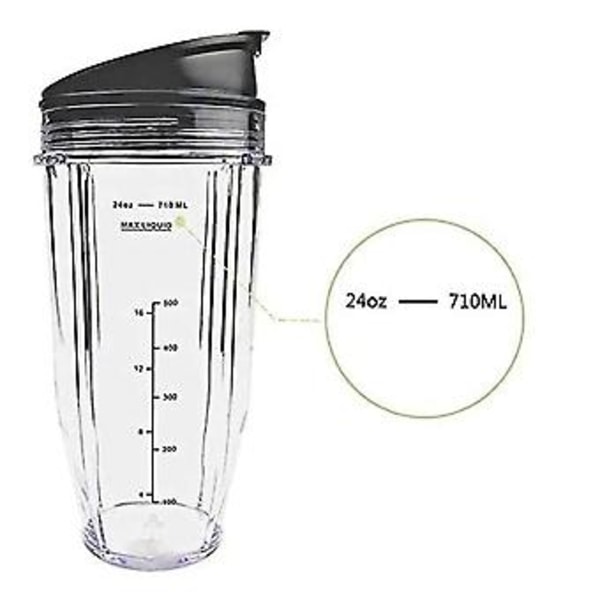 24oz Erstatningskopper Kompatible For Ninja Nutri Bn401, Bn701, Ss101, Bn400, Bn800, Bn801 Blender