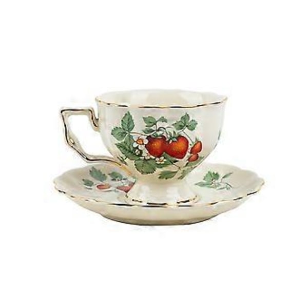 Fransk Retro Tekande Kaffekop Sæt Guld Kant Kop Underkop Blomst Stor Tekop Engelsk Eftermiddagste Kop B