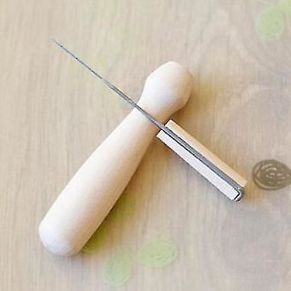 Yksi huovutusneula puukahvainen pidike DIY-työkalu askarteluun