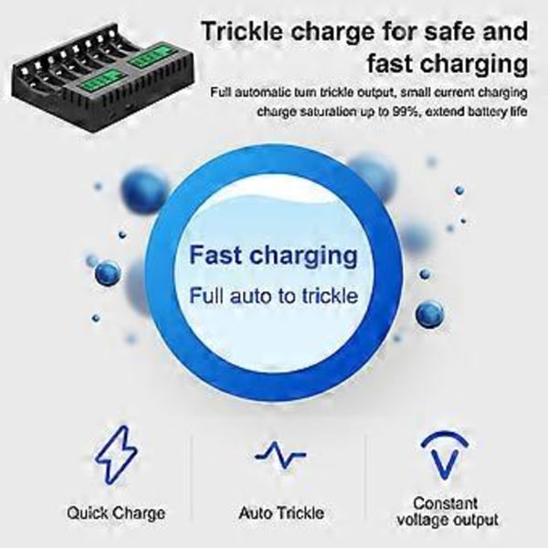 Batterioplader til AA AAA genopladelige batterier Pålidelige holdbare opladere