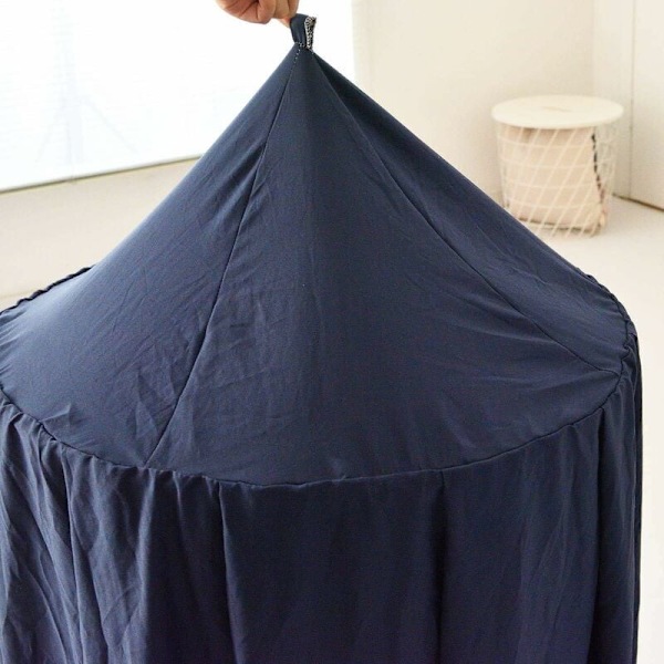 Baby Canopy Bed Canopies - Bomull - Myggnät för sovrum - Höjd 270 cm Marinblå-