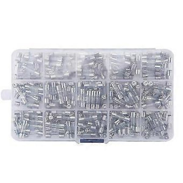 Glas Sikring 0.5 1 1.6 2 2.5 3 3.15 4 5 6.3 8 10 12 15 20A Ampere 250V 5x20mm Hurtig Glas Sikring