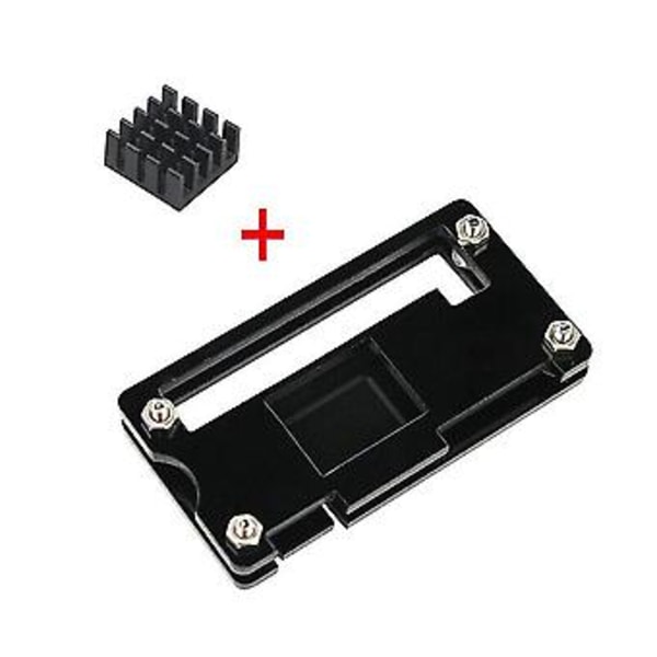 Jäähdytyselementillä varustettu akryylisuojakotelo Raspberry Pi Zerolle (musta)