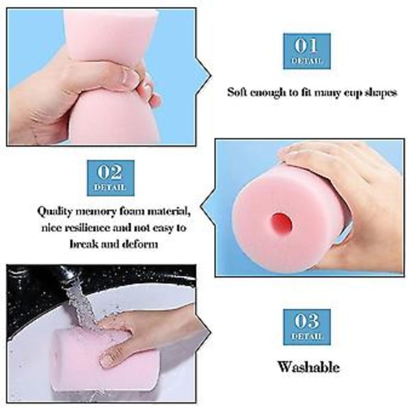 4 Storlekar 8 Delar Muggtumlare Skuminsatser För 1/2 Tums PVC-rör Tumlareinsatser För 10 Oz Till