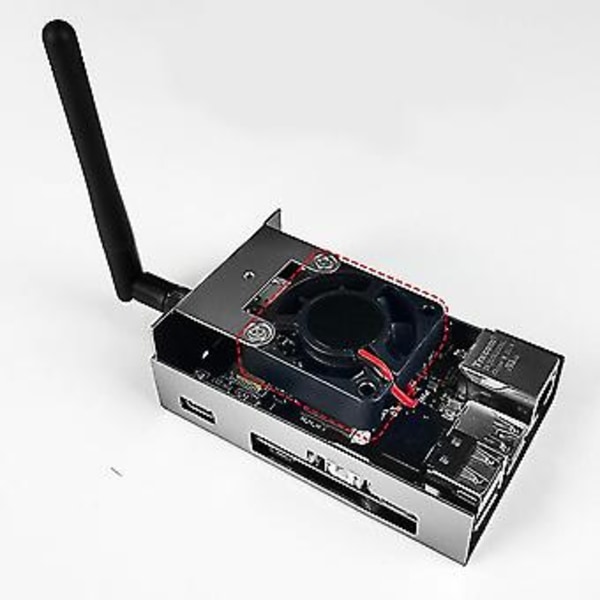 Til Rising X3 Pi Udviklingskort Kabinet Hovedkontrol Chassis Med Køleventilator Med Antenne Støvtæt