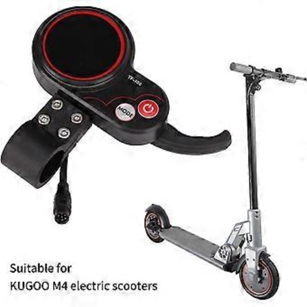 E-scooter Dashboard 6 Pin Plugg Vanntett, tf-100 Display, elektrisk Scooter Instrument Display Panel For M4 Scooter Reservedeler Og Skateboard Tilbehør