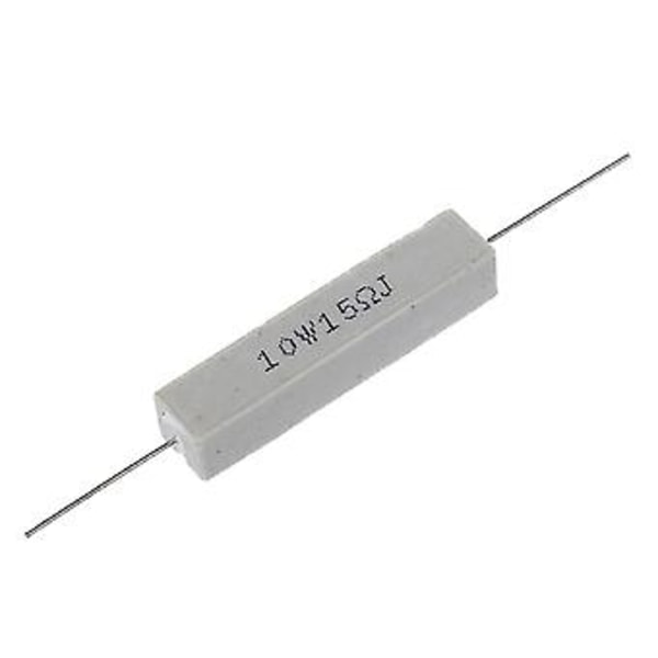 5 stk. 10w Watt 15 Ohm 5% Trådkeramisk Cement Or