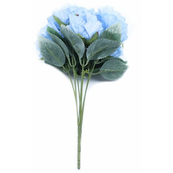 1 Bukett Pionbukett Silke Blommor Falska Konstgjorda Bröllopsbukett, Blå