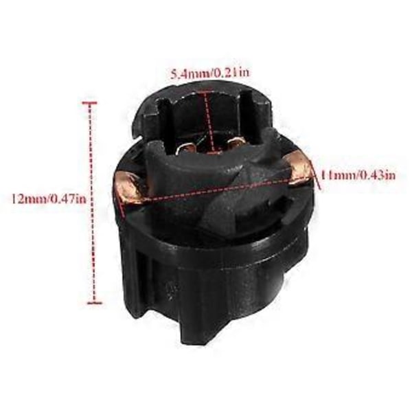 10 stk. T5 LED Twist Sokkel PC47 Instrumentpanel Klynge Udskiftningssokkel Lampeholder