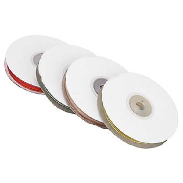 4 st Band Chiffong Guld Kant 9mm Bredd 4 Färger 22m Längd Set Kit för Tillbehör DIY