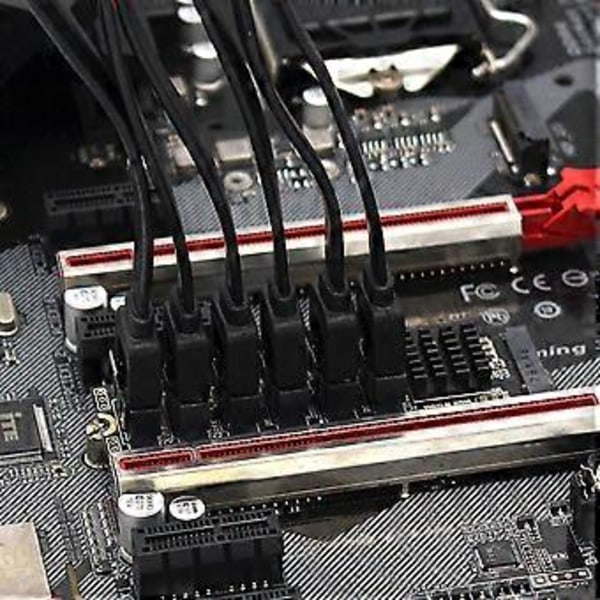 for M.2 M-key til 6-Port Sata 6Gbps Utvidelseskort Sata 3.0 Støtte 6G Sata PCIe