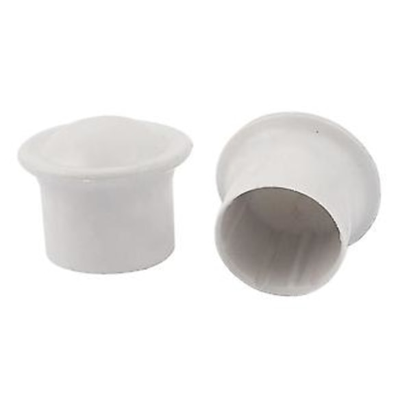 28 mm x diameter Plastik Tekstil Gardiner Stang Ende Hætte Hvid 2 Dele