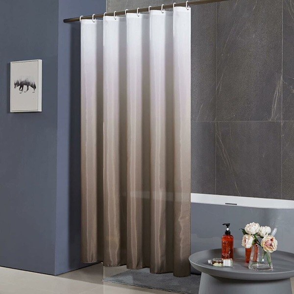 Bruseforhæng Vandtæt Polyester Tekstil Badeforhæng 150x180cm Mugbestandig Gradient Brun