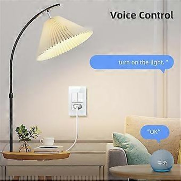 Tuya WiFi Smart Bryter Brasil Stikkontakt Kreves 2 Gang Lysbryter Fungerer Stemmekontroll Smart Bryter Brasil Plugg