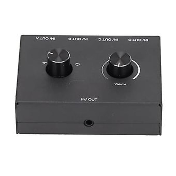 4 Porte 3,5 mm Stereo Passiv Switch 1 Ind 4 Ud 4 Ind 1 Ud Konverter til MP3 Hovedtelefoner