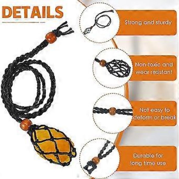 4 Stk Krystall Halskjede Snor Tom Steinholder Tom Steinholder Erstatning Halskjede Tau Kvarts Stein Halskjede Snor For Stein Halskjede Diy Armbånd