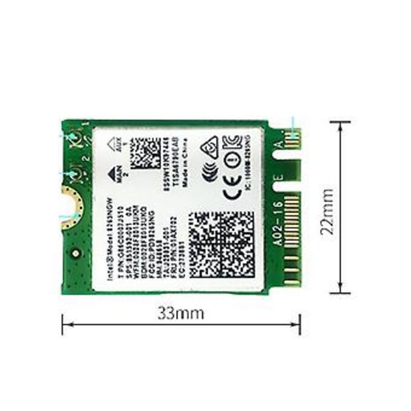 Ac8265 Wifi +6db Antenneadapter For 300mbps+867mbps 2.4ghz 5ghz Dual Ngff Bt