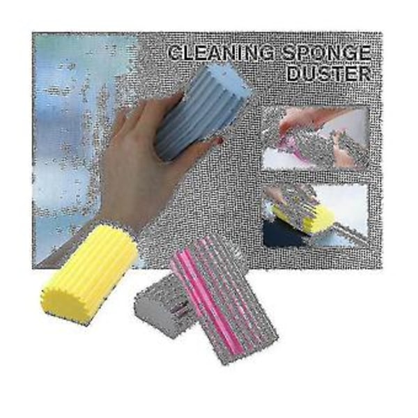 12 stk. Fugtig Rengørings Svamp Børste Støvkost til Rengøring af Persienner Glas Fodpaneler Ventilationskanaler