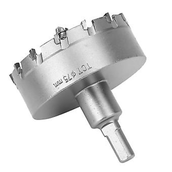 1 st Hålsåg med hårdmetallspets Borr Set För Stål Metall Legering (75mm)