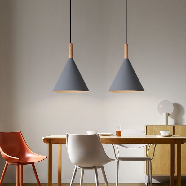 Retro taklampa hängande lampa inomhus grå metallkrona
