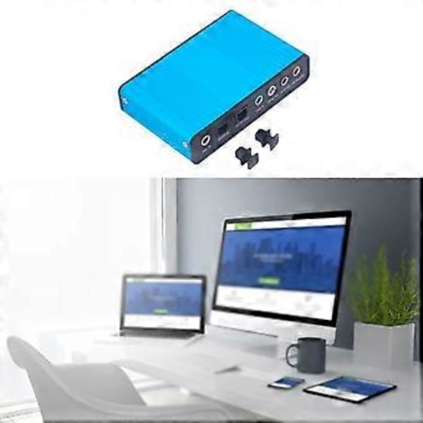 Eksternt lydkort USB 5.1/7.1 Surroundlyd Optisk S/PDIF Lydadapter
