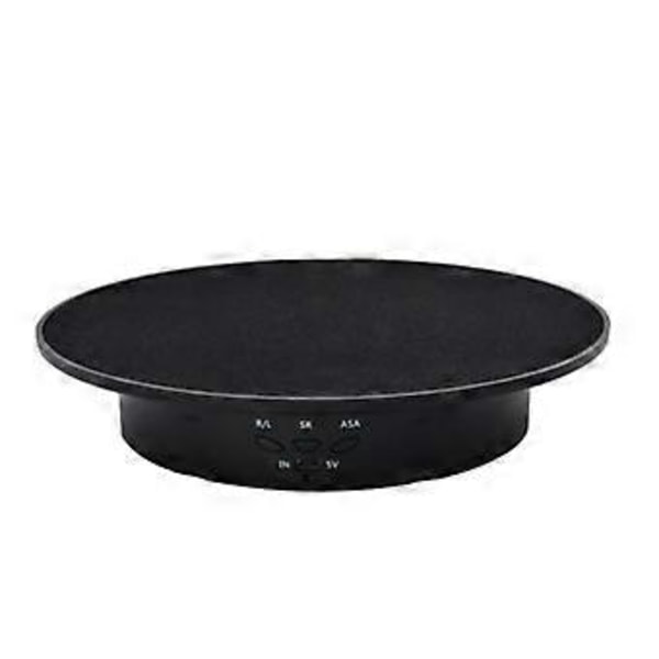 3 Hastigheder 20cm Intelligent Elektrisk Roterende Display Stand Drejeskive Smykkeholder Batteri/USB Strøm D