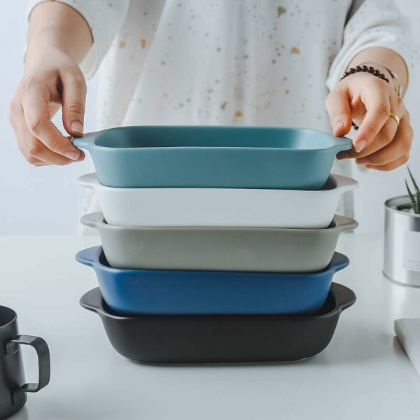 Liten rektangulär ugnsform i keramik för gratäng - 23 x 12,5 cm (550 ml) - Fei Yu