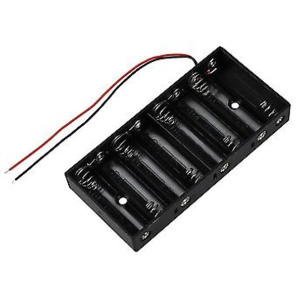 Ny Plast 8 X 1.5v Aa 2a Batterihållare Förvaringslåda Standard 12v Fodral Med Ledningstråd